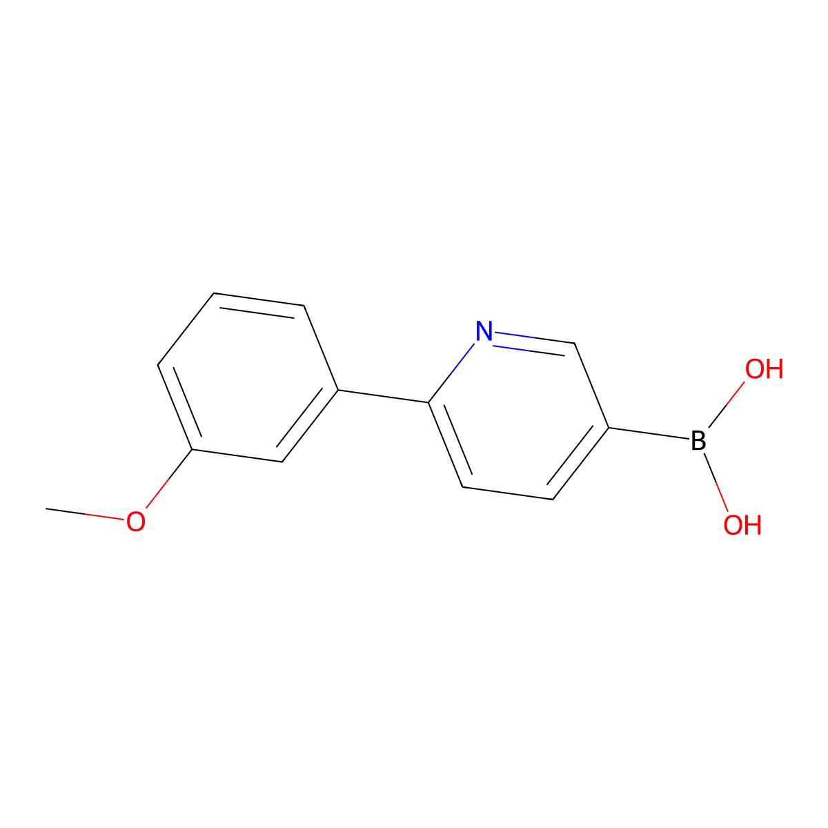 2-(3-Methoxyphenyl)pyridine-5-boronic acid molecular structure, CAS 1264513-21-4
