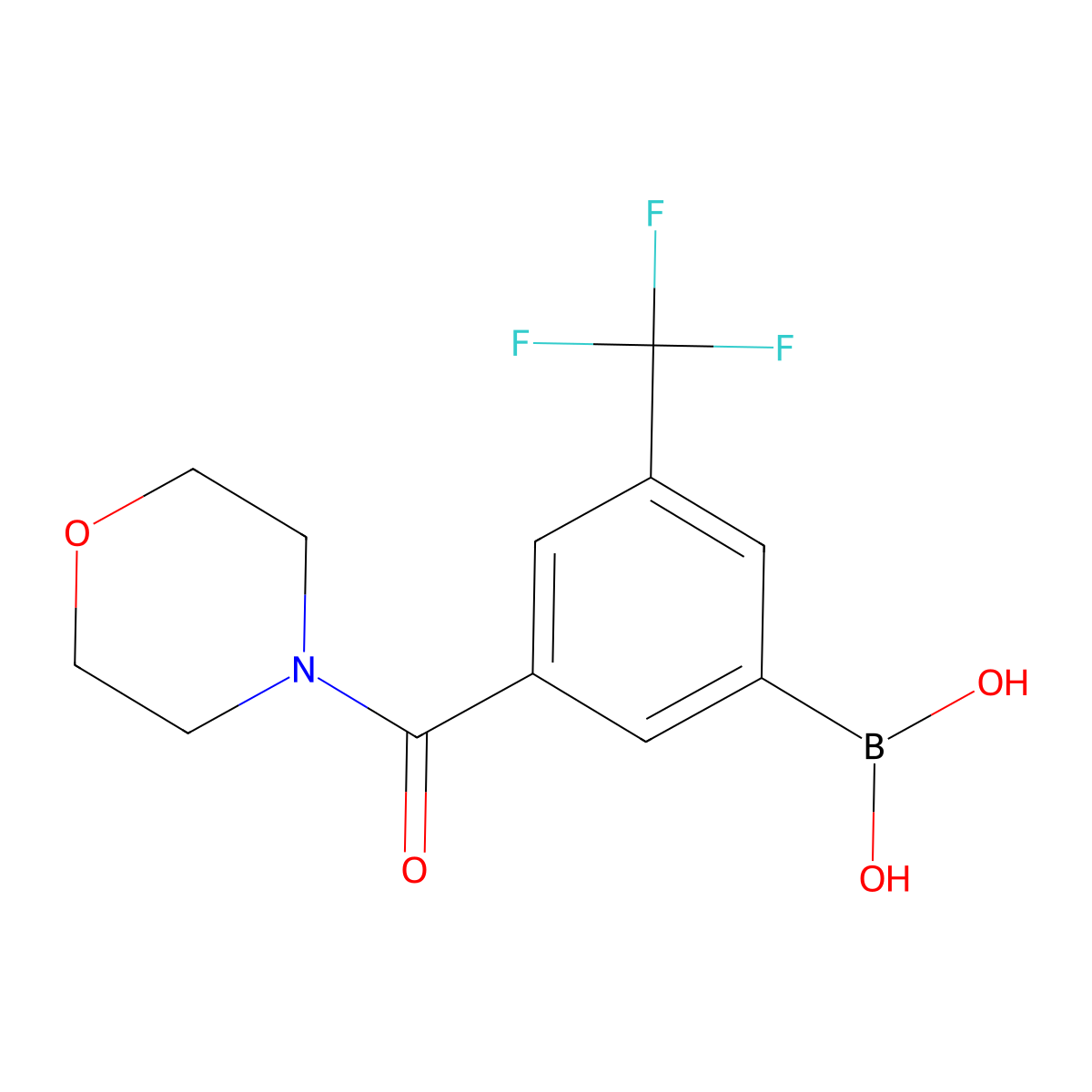 3-(4-Morpholinylcarbonyl)-5-(trifluoromethyl)phenylboronic acid molecular structure, CAS 1264616-26-3