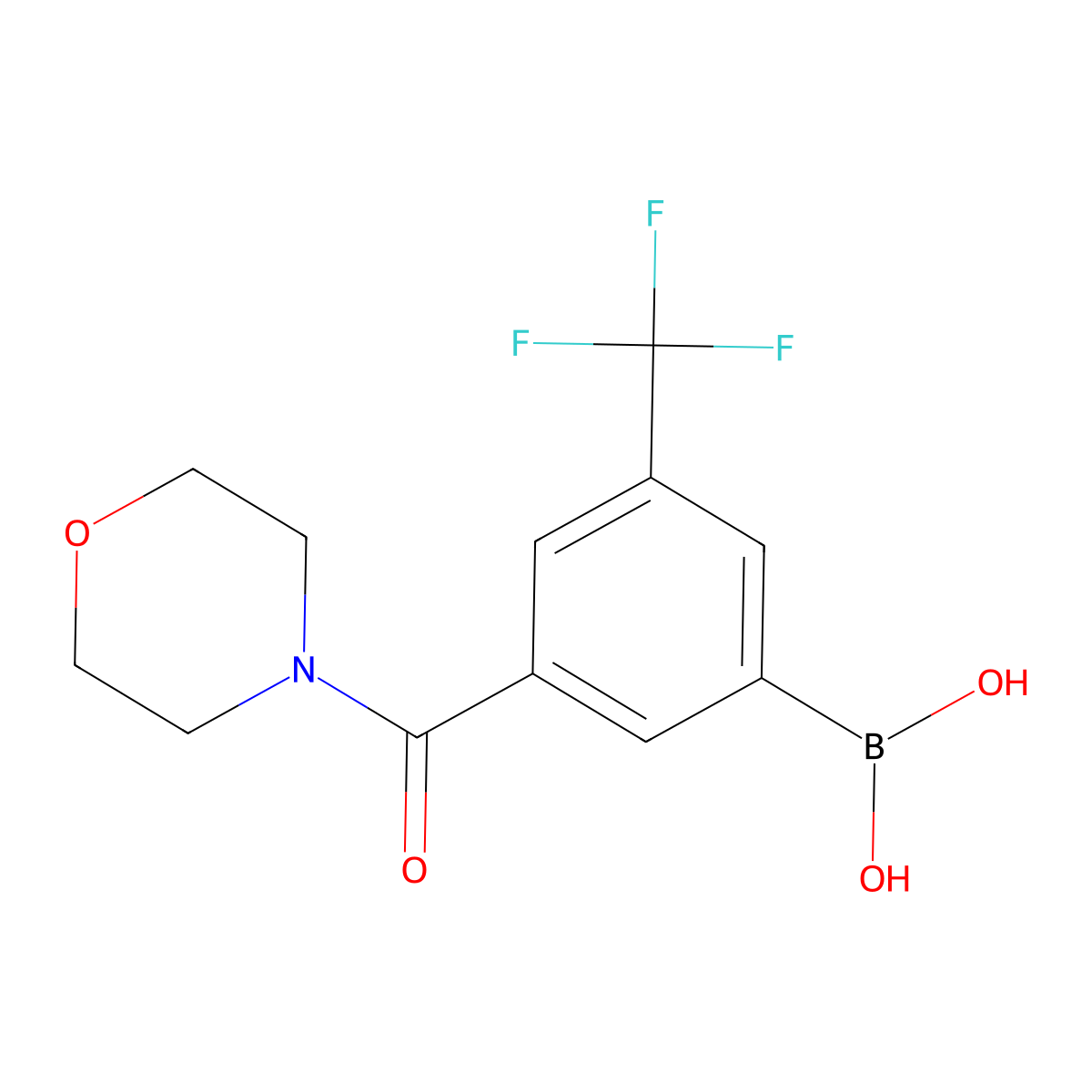 3-(4-Morpholinylcarbonyl)-5-(trifluoromethyl)phenylboronic acid molecular structure, CAS 1264616-26-3