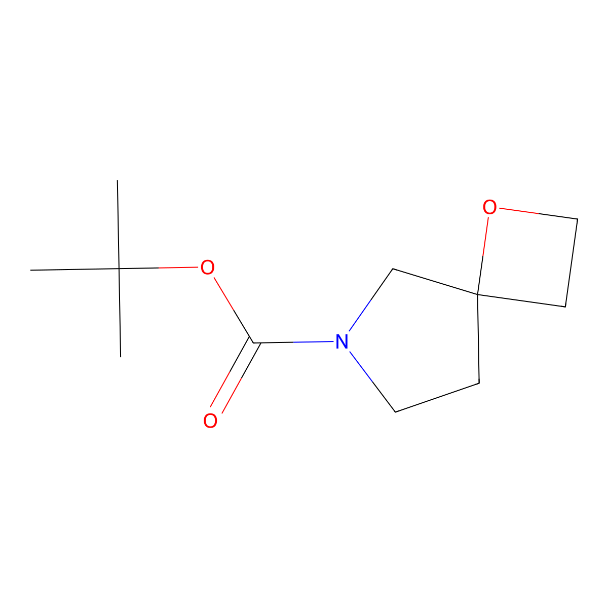 Tert-butyl 1-oxa-6-azaspiro[3.4]octane-6-carboxylate molecular structure, CAS 1264635-65-5