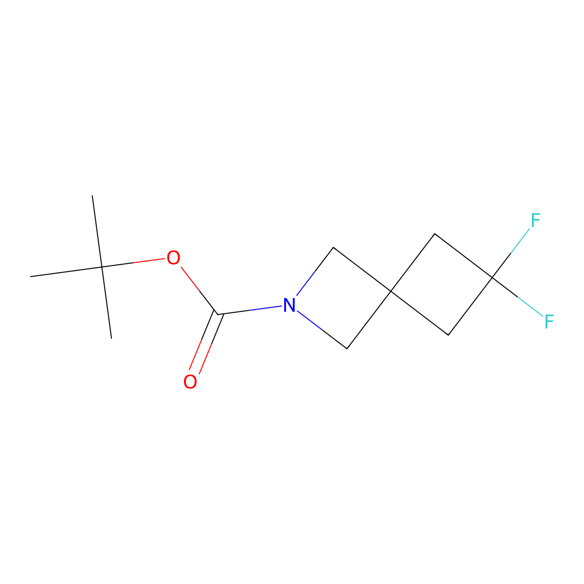 2-Boc-6,6-difluoro-2-aza-spiro[3.3]heptane molecular structure, CAS 1264635-66-6