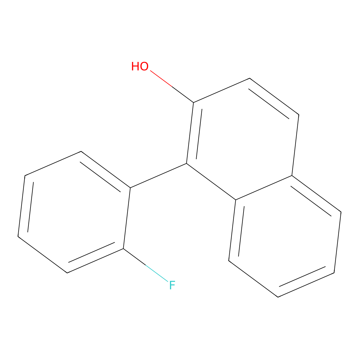 1-(2-Fluorophenyl)-2-naphthol molecular structure, CAS 1264712-17-5