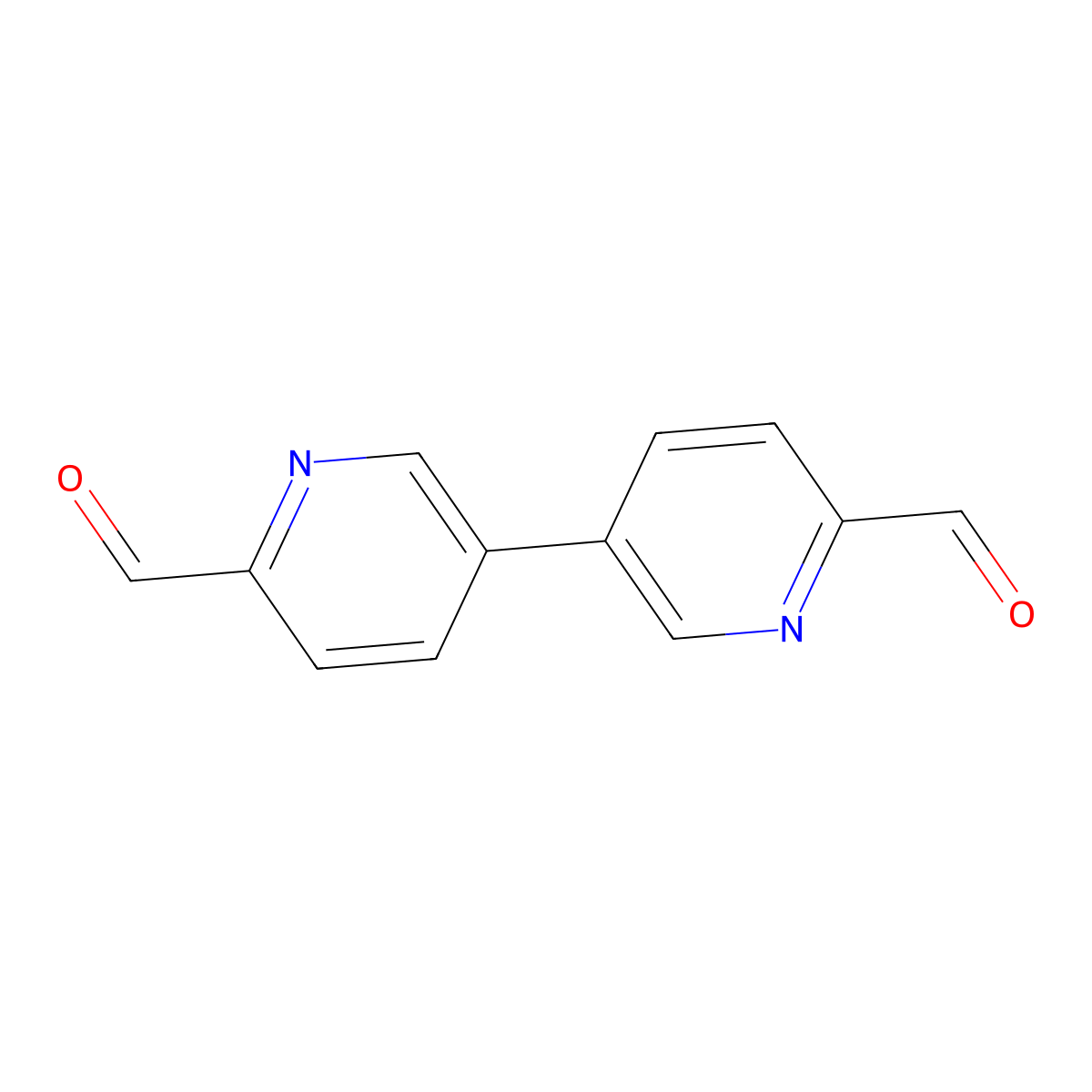 [3,3'-Bipyridine]-6,6'-dicarboxaldehyde molecular structure, CAS 1264748-06-2