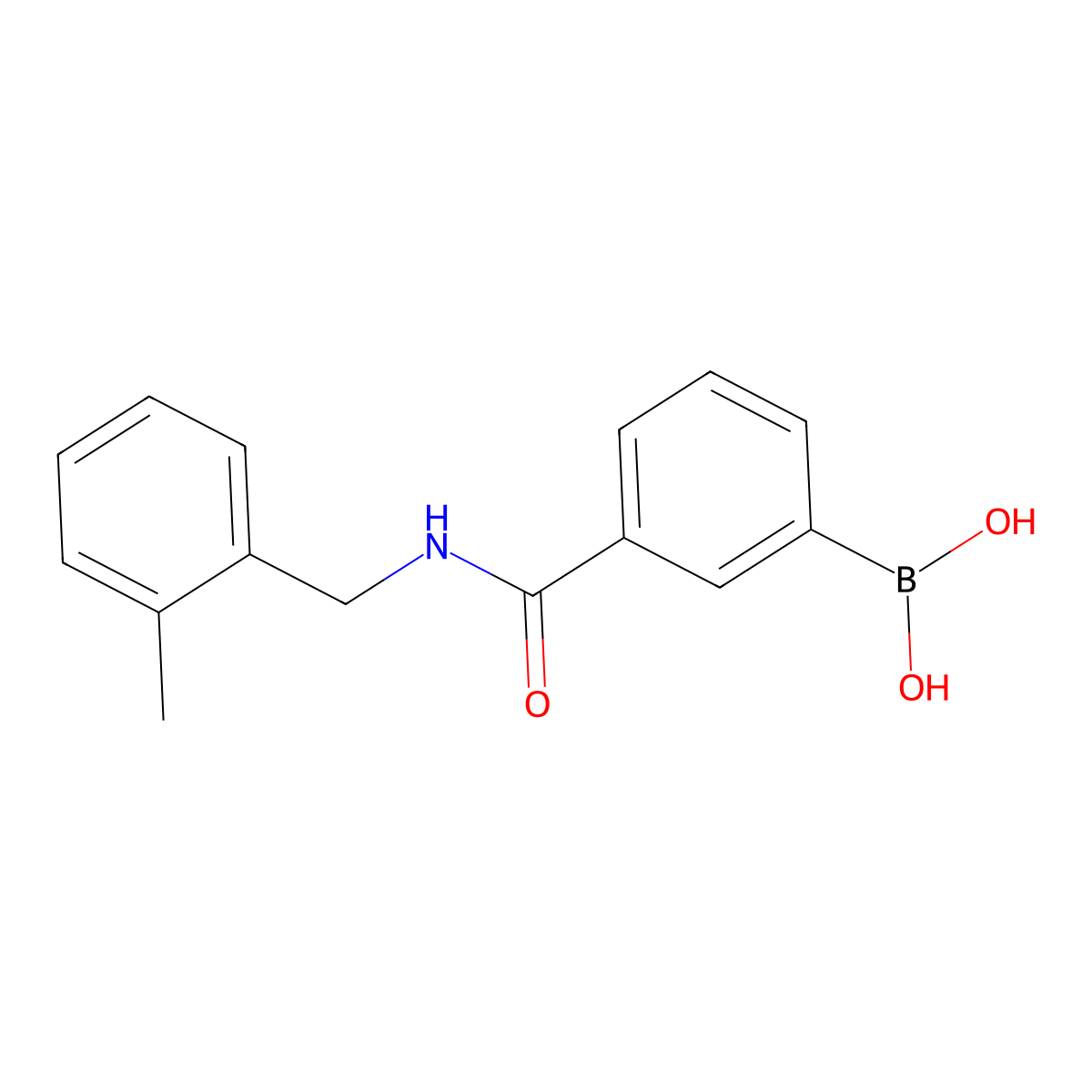 Boronic acid, b-[3-[[[(2-methylphenyl)methyl]amino]carbonyl]phenyl]- molecular structure, CAS 1264750-94-8
