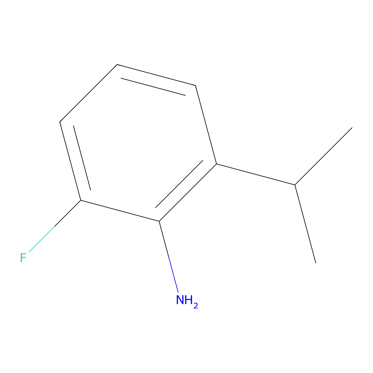 2-Fluoro-6-isopropylaniline molecular structure, CAS 126476-48-0