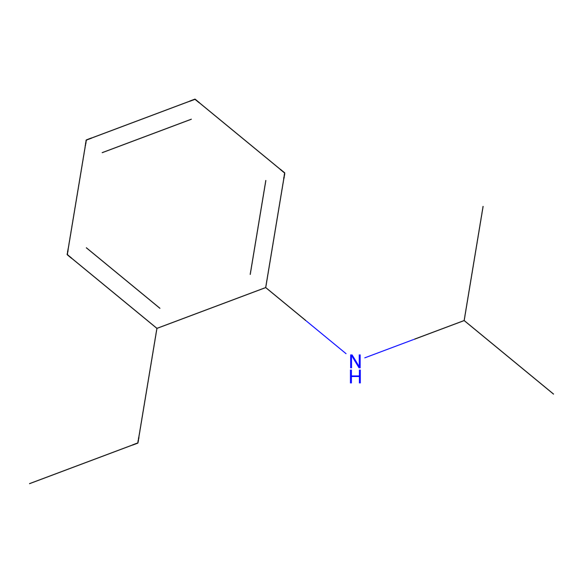 2-ethyl-N-(propan-2-yl)aniline molecular structure, CAS 126476-50-4