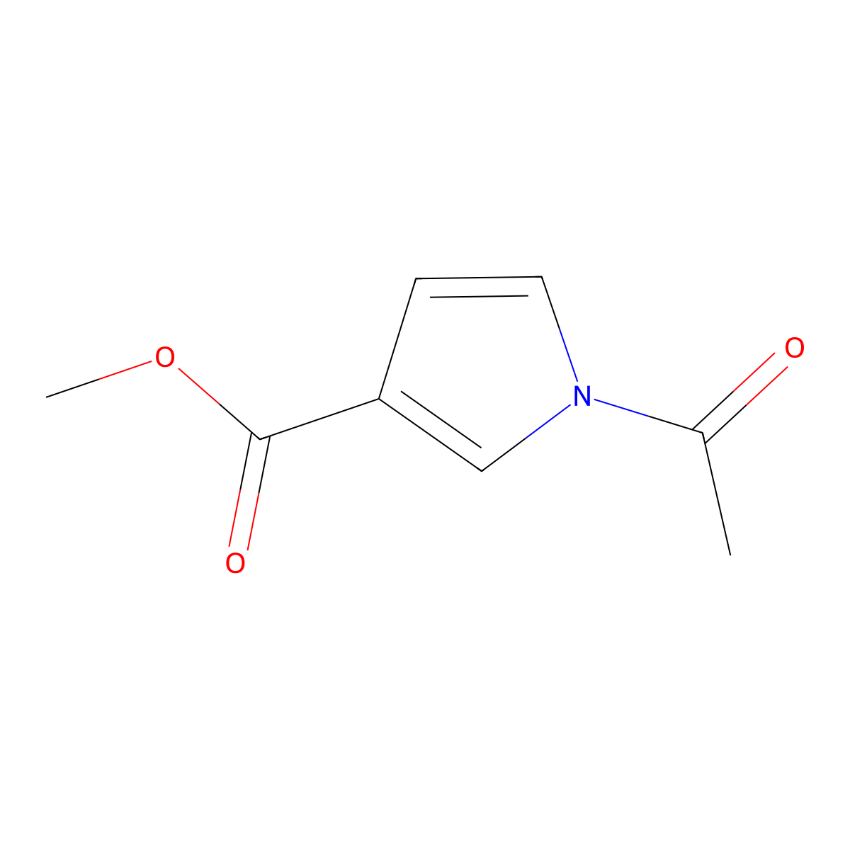 Methyl 1-acetyl-1H-pyrrole-3-carboxylate molecular structure, CAS 126481-00-3