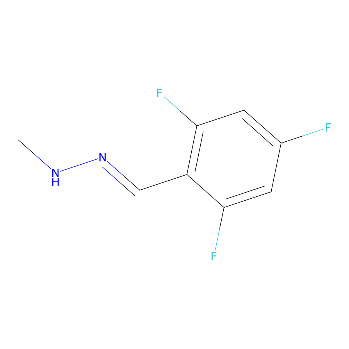 1-Methyl-2-[(2,4,6-trifluorophenyl)methylidene]hydrazine molecular structure, CAS 1264837-70-8