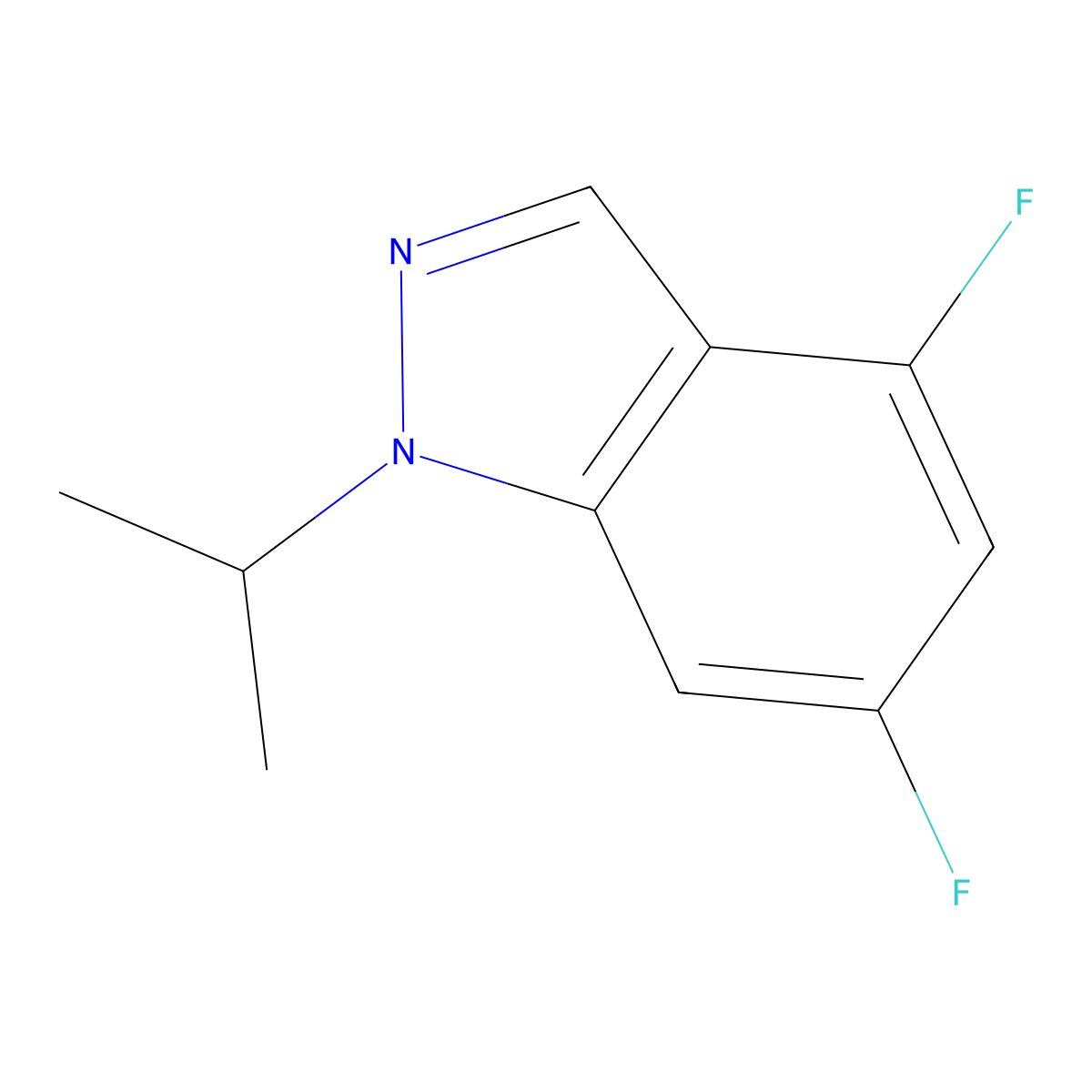 4,6-Difluoro-1-isopropyl-1H-indazole molecular structure, CAS 1264837-72-0