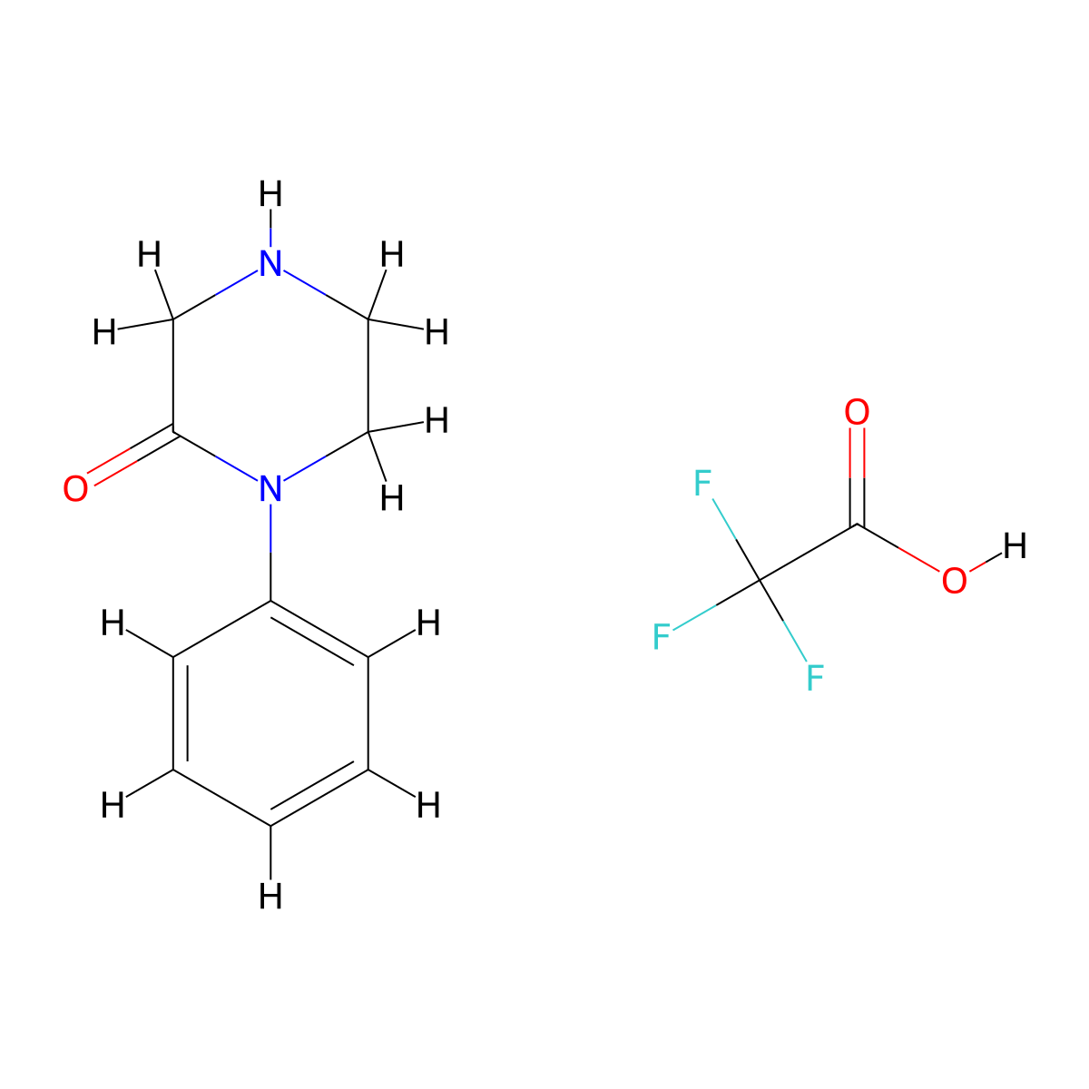 1-Phenyl-2-piperazinone trifluoroacetate molecular structure, CAS 1264837-96-8