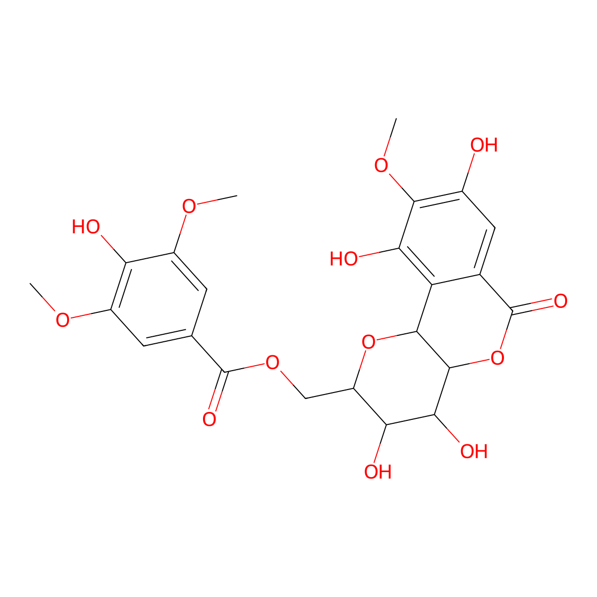 11-O-Syringylbergenin molecular structure, CAS 126485-47-0