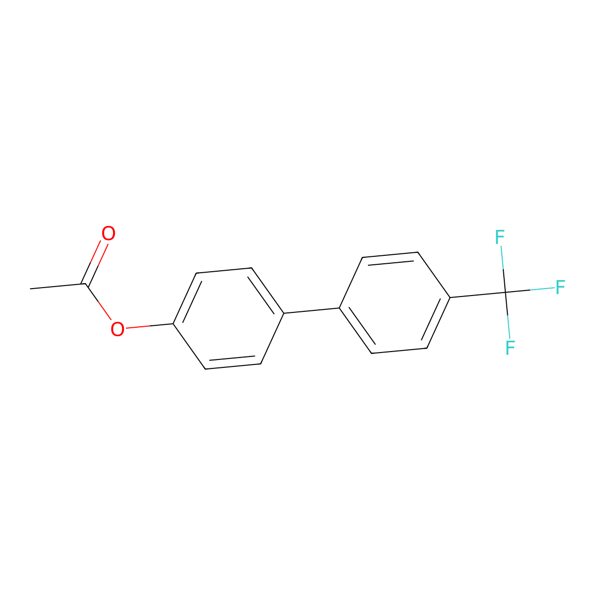 [4-[4-(Trifluoromethyl)phenyl]phenyl] acetate molecular structure, CAS 126485-56-1
