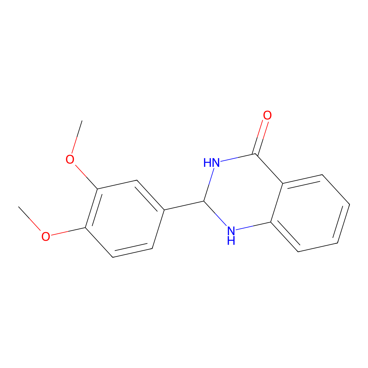 2-(3,4-dimethoxyphenyl)-2,3-dihydroquinazolin-4(1H)-one molecular structure, CAS 126492-17-9
