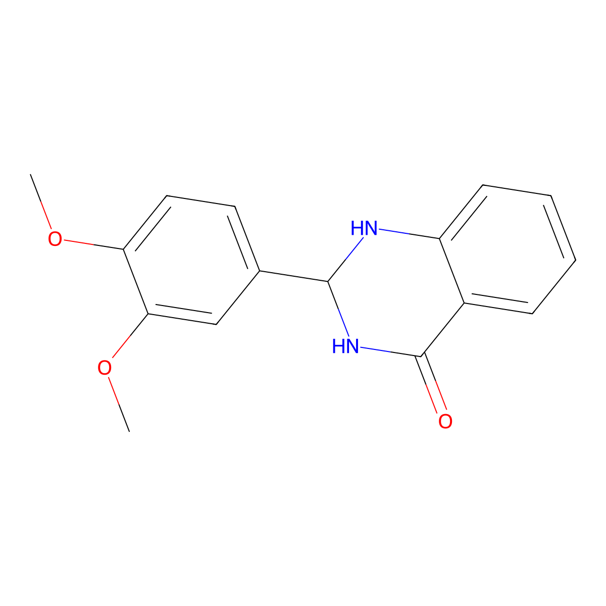 2-(3,4-dimethoxyphenyl)-2,3-dihydroquinazolin-4(1H)-one molecular structure, CAS 126492-17-9