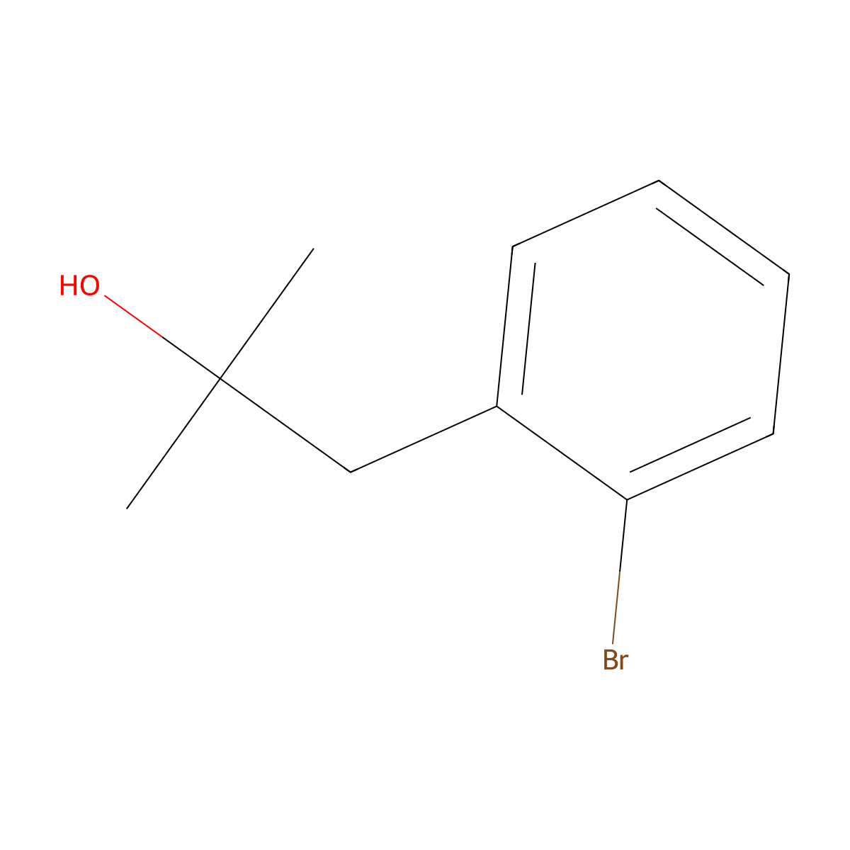 1-(2-Bromophenyl)-2-methylpropan-2-ol molecular structure, CAS 126495-44-1