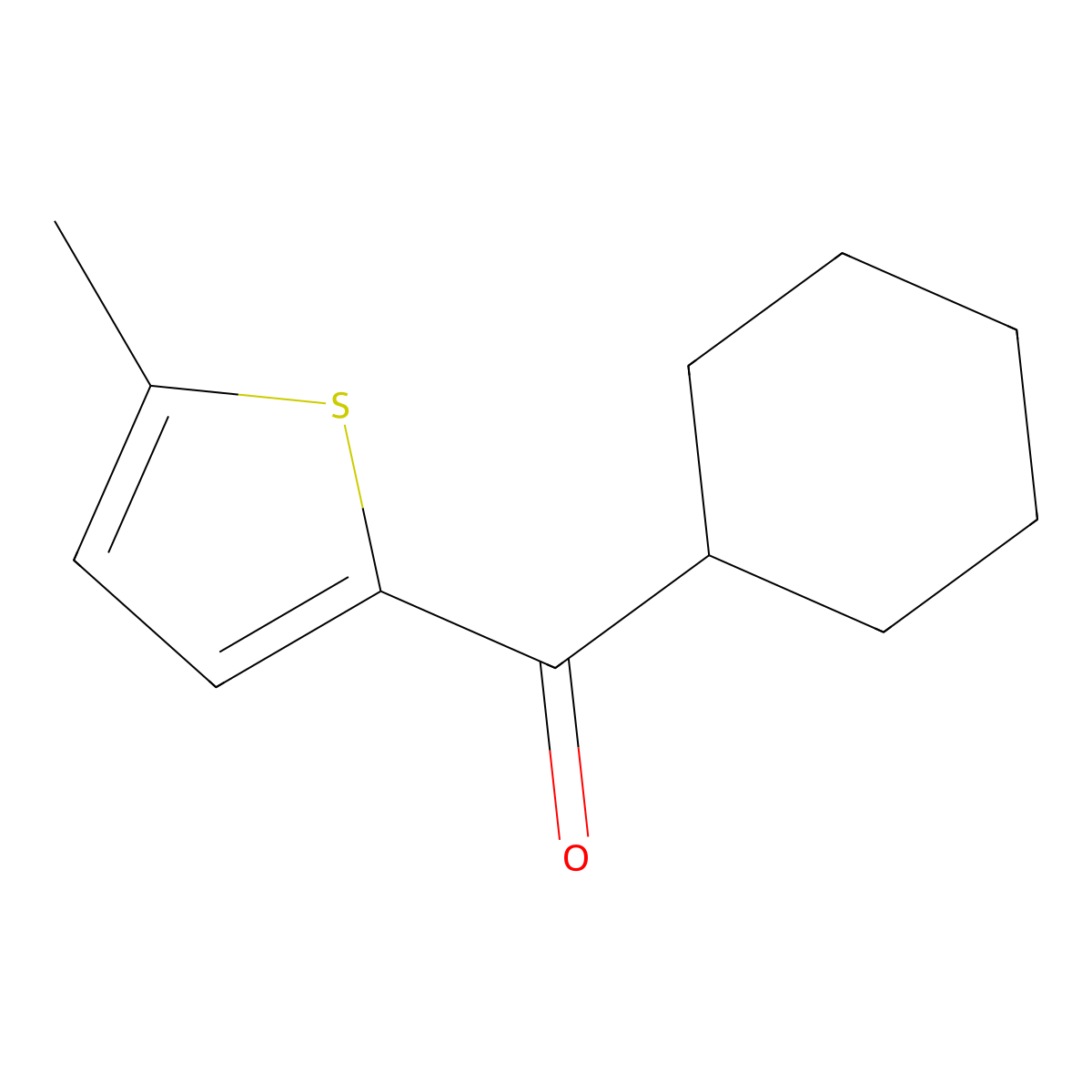Cyclohexyl(5-methyl-2-thienyl)methanone molecular structure, CAS 126496-41-1