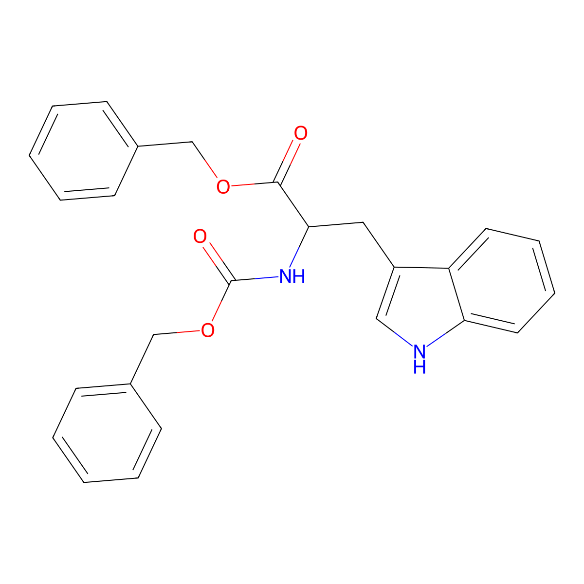 Z-D-Trp-OBzl molecular structure, CAS 126496-81-9