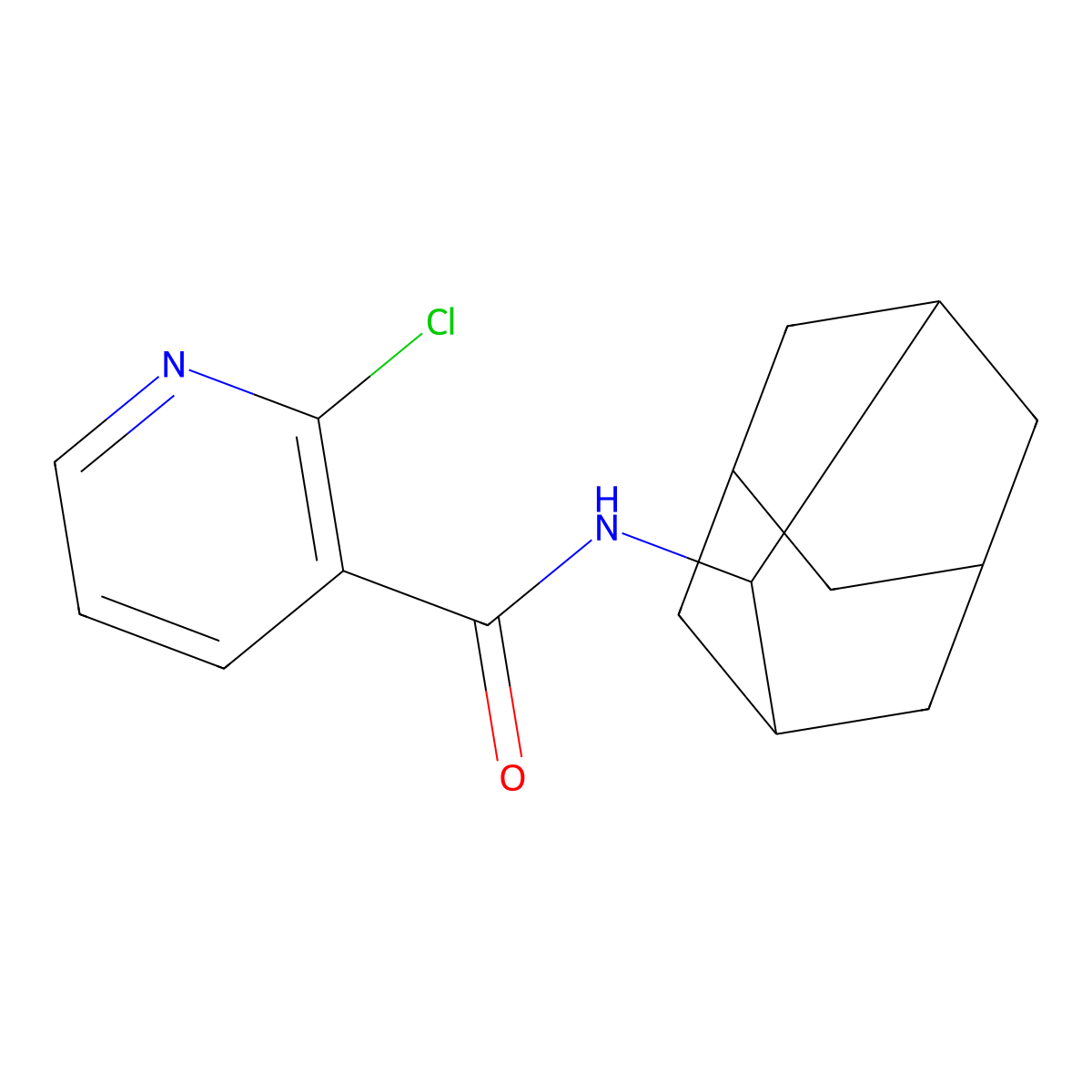N-Adamantan-2-yl-2-chloro-nicotinamide molecular structure, CAS 126497-81-2