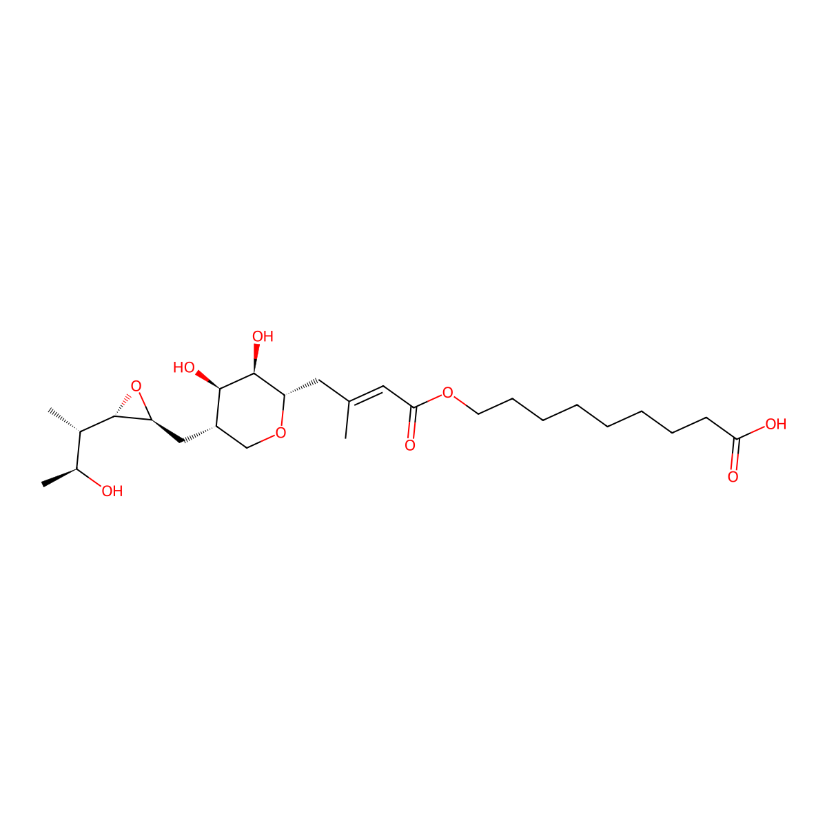 Mupirocin molecular structure, CAS 12650-69-0