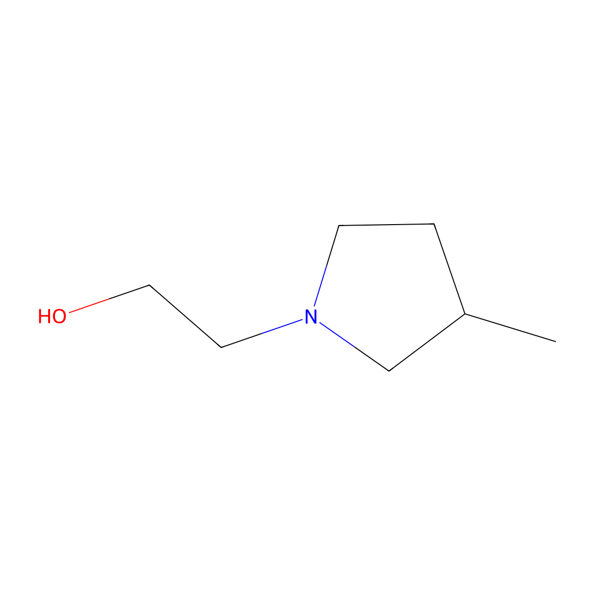 2-(3-Methylpyrrolidin-1-yl)ethan-1-ol molecular structure, CAS 126512-75-2