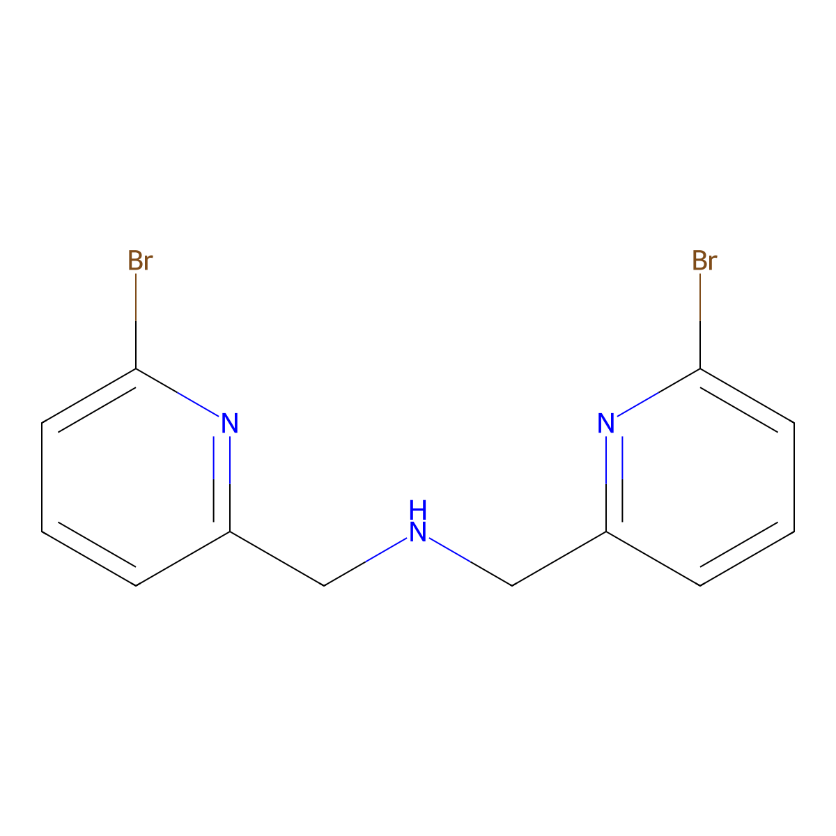 Bis((6-bromopyridin-2-yl)methyl)amine molecular structure, CAS 1265139-77-2
