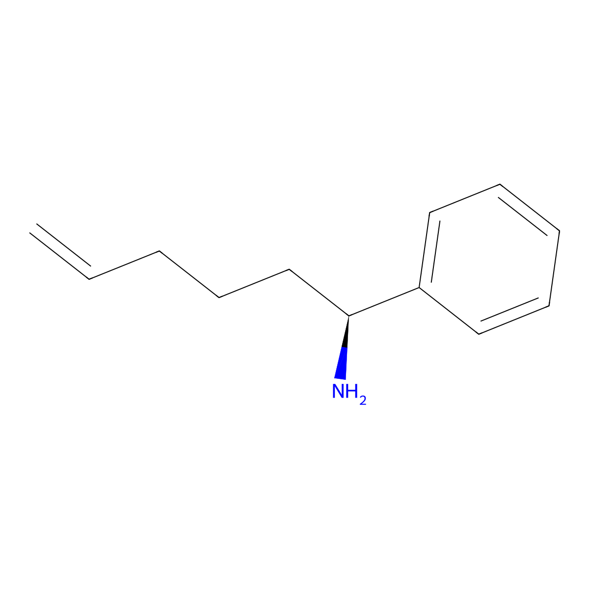 (1S)-1-phenylhex-5-en-1-amine molecular structure, CAS 1265140-77-9