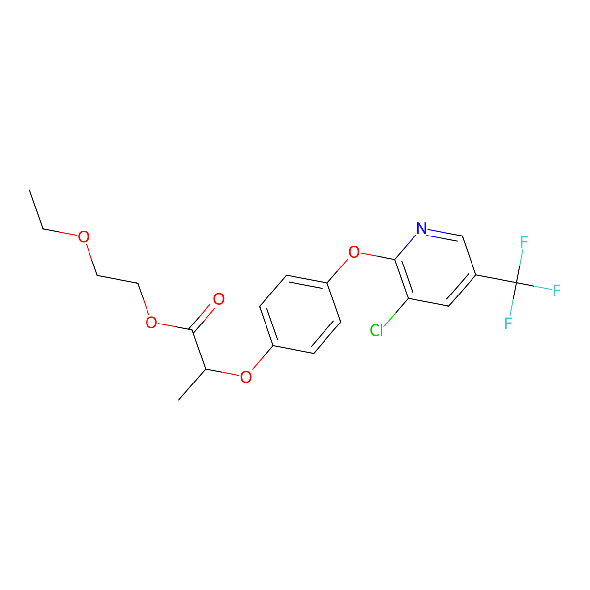 Haloxyfop-etotyl molecular structure, CAS 126518-70-5
