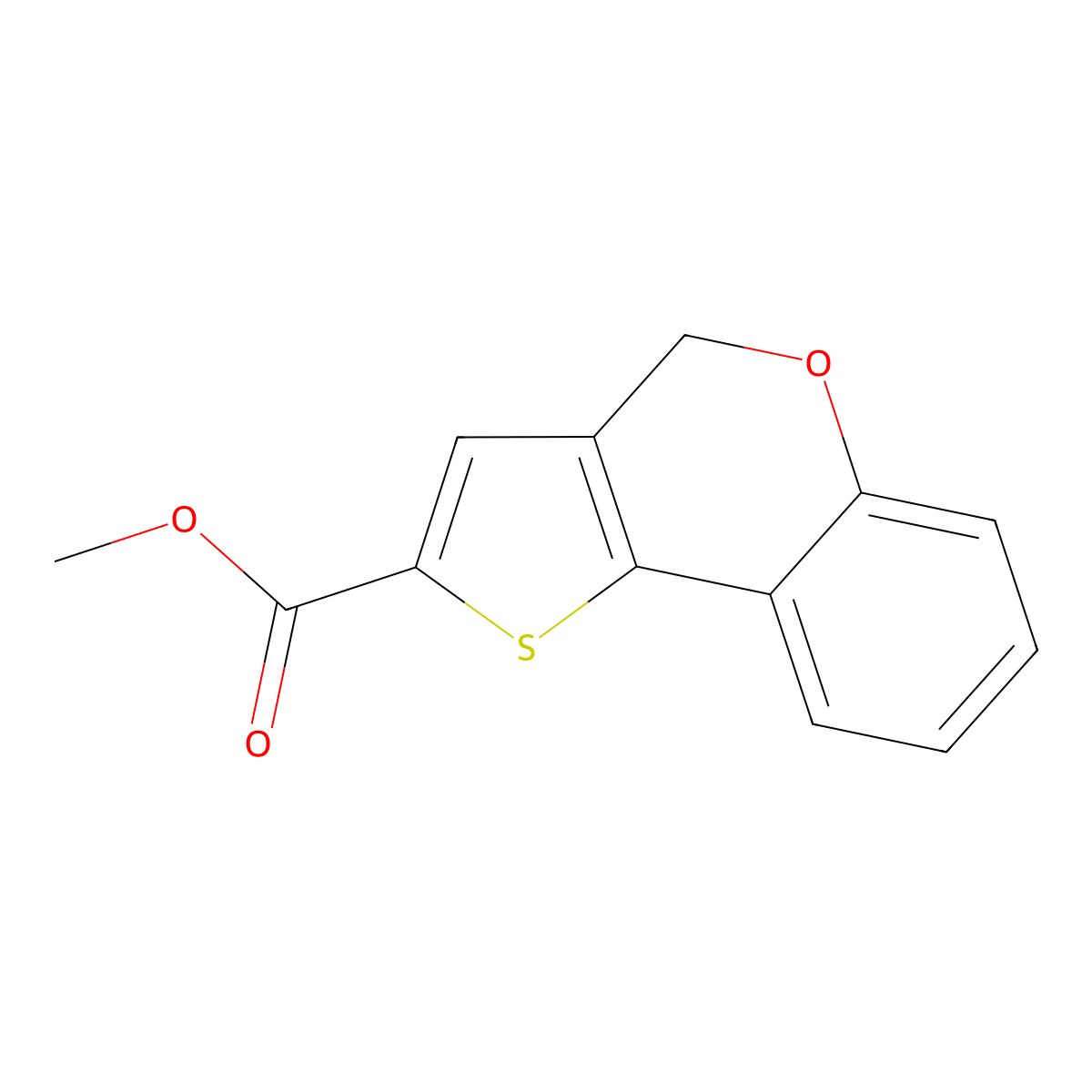 methyl 4H-thieno[3,2-c]chromene-2-carboxylate molecular structure, CAS 126522-01-8