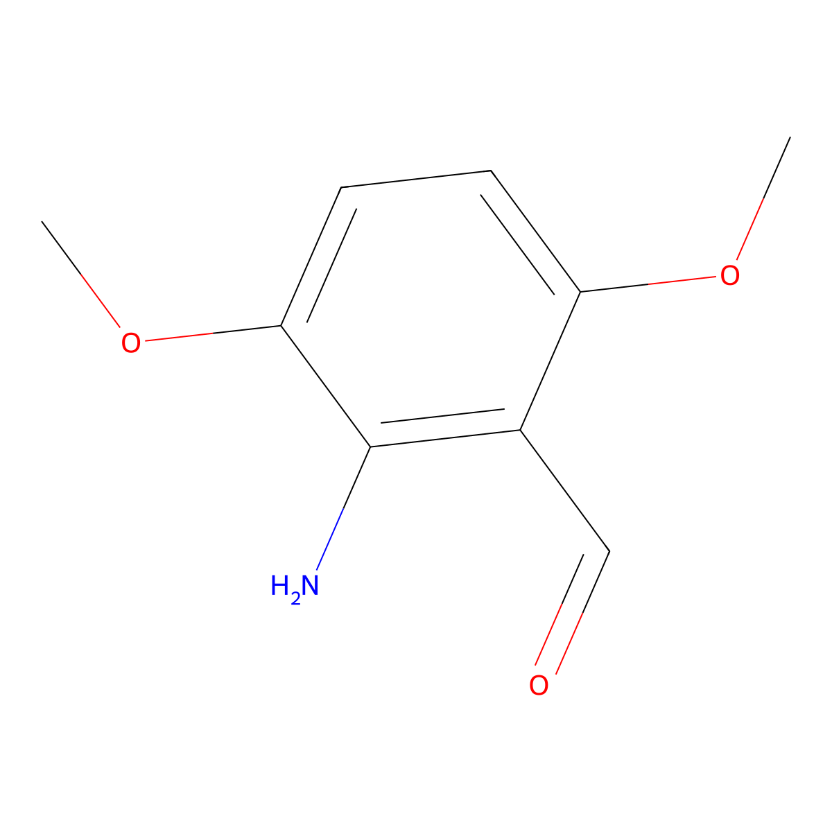 2-Amino-3,6-dimethoxybenzaldehyde molecular structure, CAS 126522-16-5