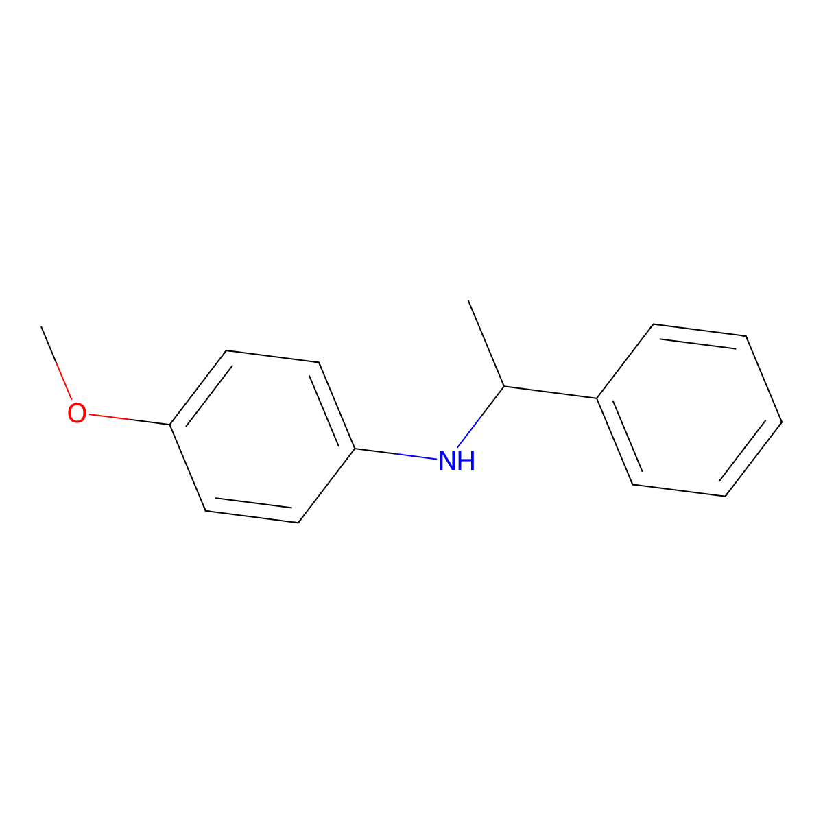 N-(4-methoxyphenyl)-N-(1-phenylethyl)amine molecular structure, CAS 126522-56-3
