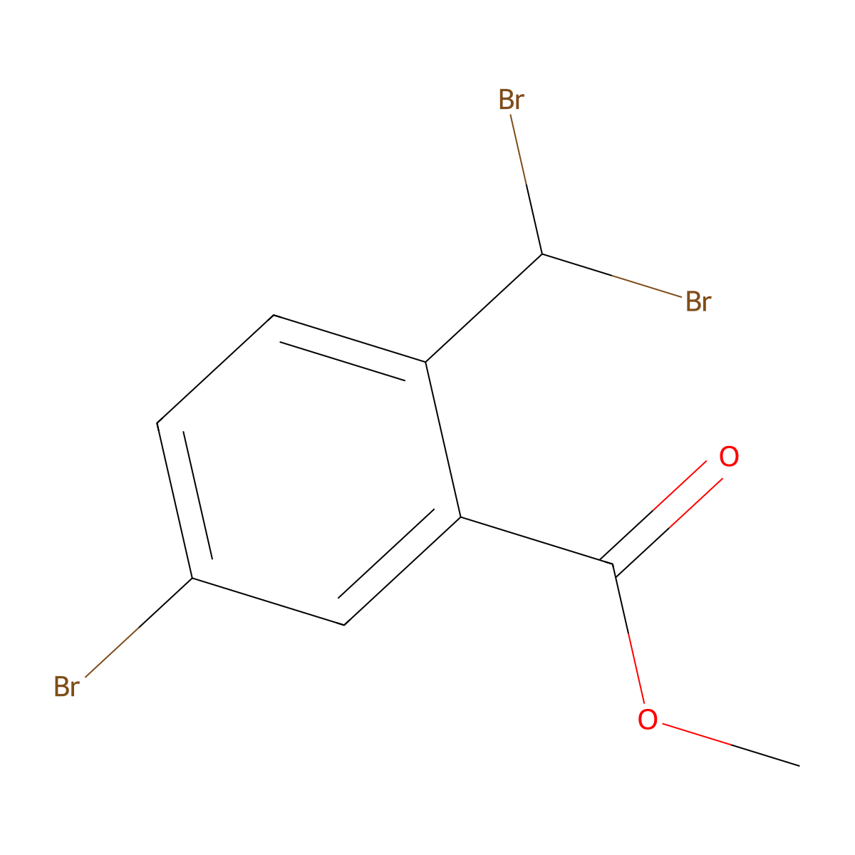 Methyl 5-bromo-2-(dibromomethyl)benzoate molecular structure, CAS 1265286-99-4