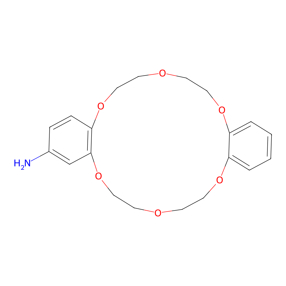 4'-Aminodibenzo-18-crown-6 molecular structure, CAS 126531-26-8