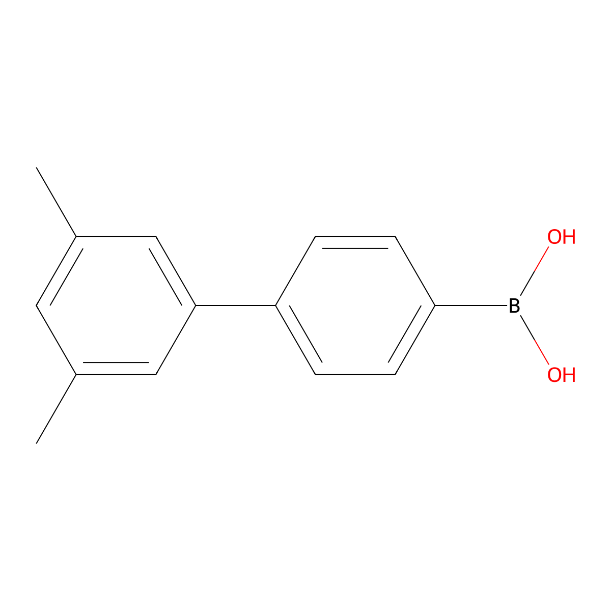 (3',5'-Dimethyl-[1,1'-biphenyl]-4-yl)boronic acid molecular structure, CAS 1265312-55-7