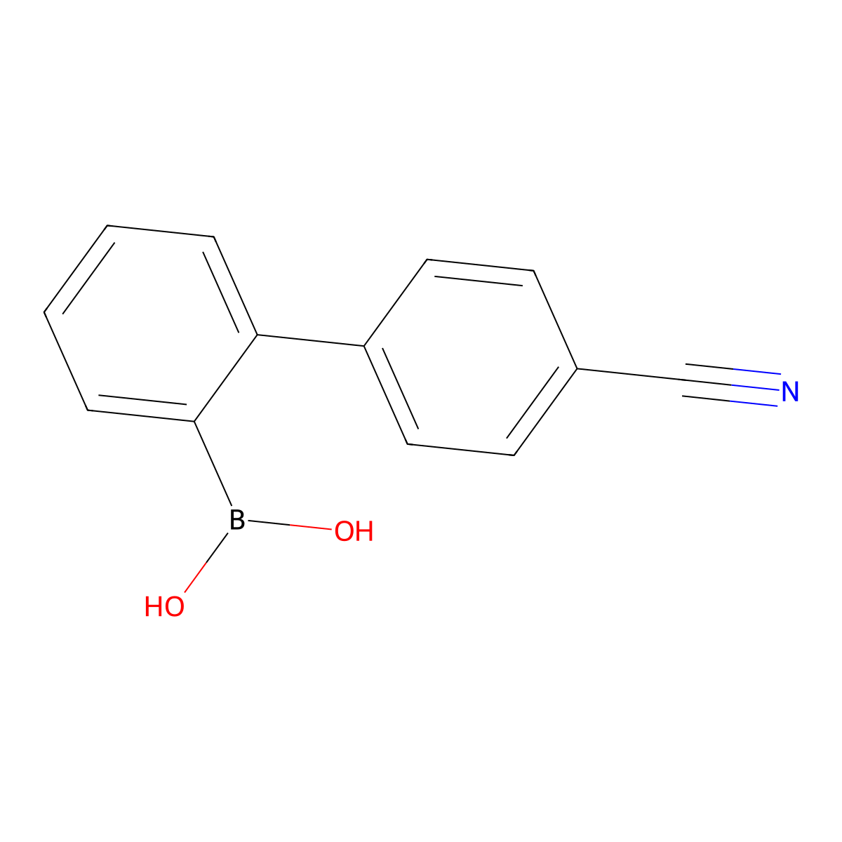 (4'-Cyano-[1,1'-biphenyl]-2-yl)boronic acid molecular structure, CAS 1265312-65-9