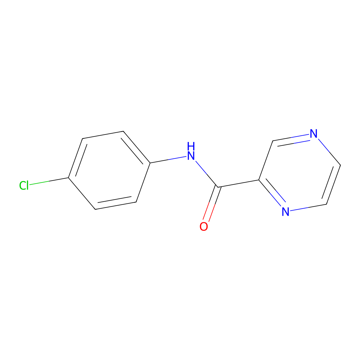 N-(4-chlorophenyl)pyrazine-2-carboxamide molecular structure, CAS 126532-04-5