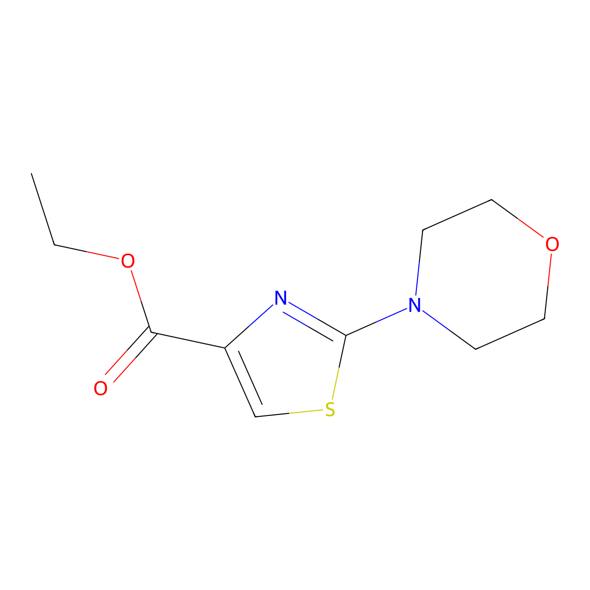 Ethyl 2-(morpholin-4-yl)-1,3-thiazole-4-carboxylate molecular structure, CAS 126533-95-7