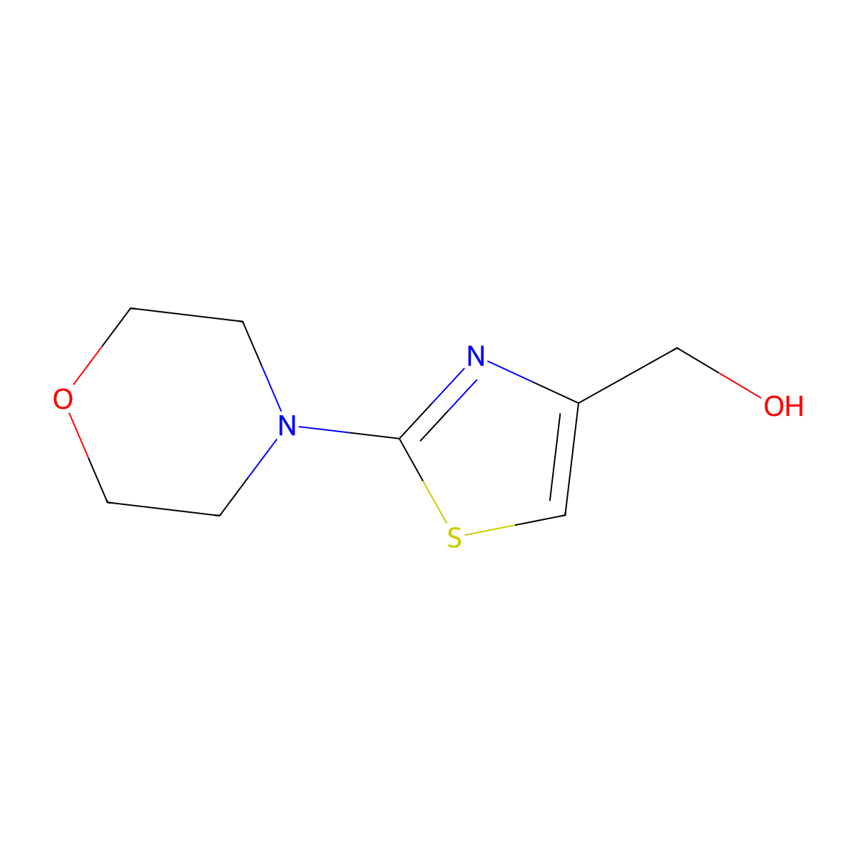 [2-(Morpholin-4-yl)-1,3-thiazol-4-yl]methanol molecular structure, CAS 126533-96-8