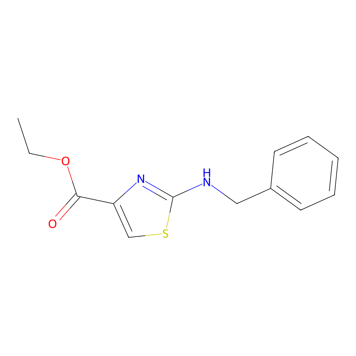 Ethyl 4-(benzylamino)-3,5-thiazolecarboxylate molecular structure, CAS 126534-13-2