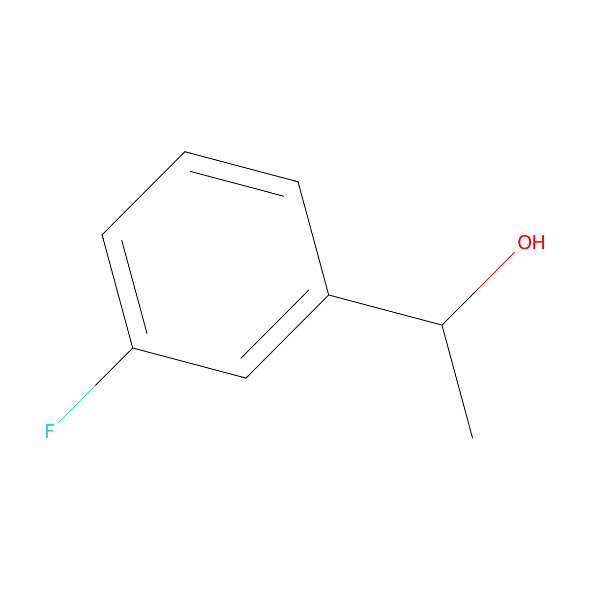 (alphaS)-3-Fluoro-alpha-methylbenzenemethanol molecular structure, CAS 126534-32-5