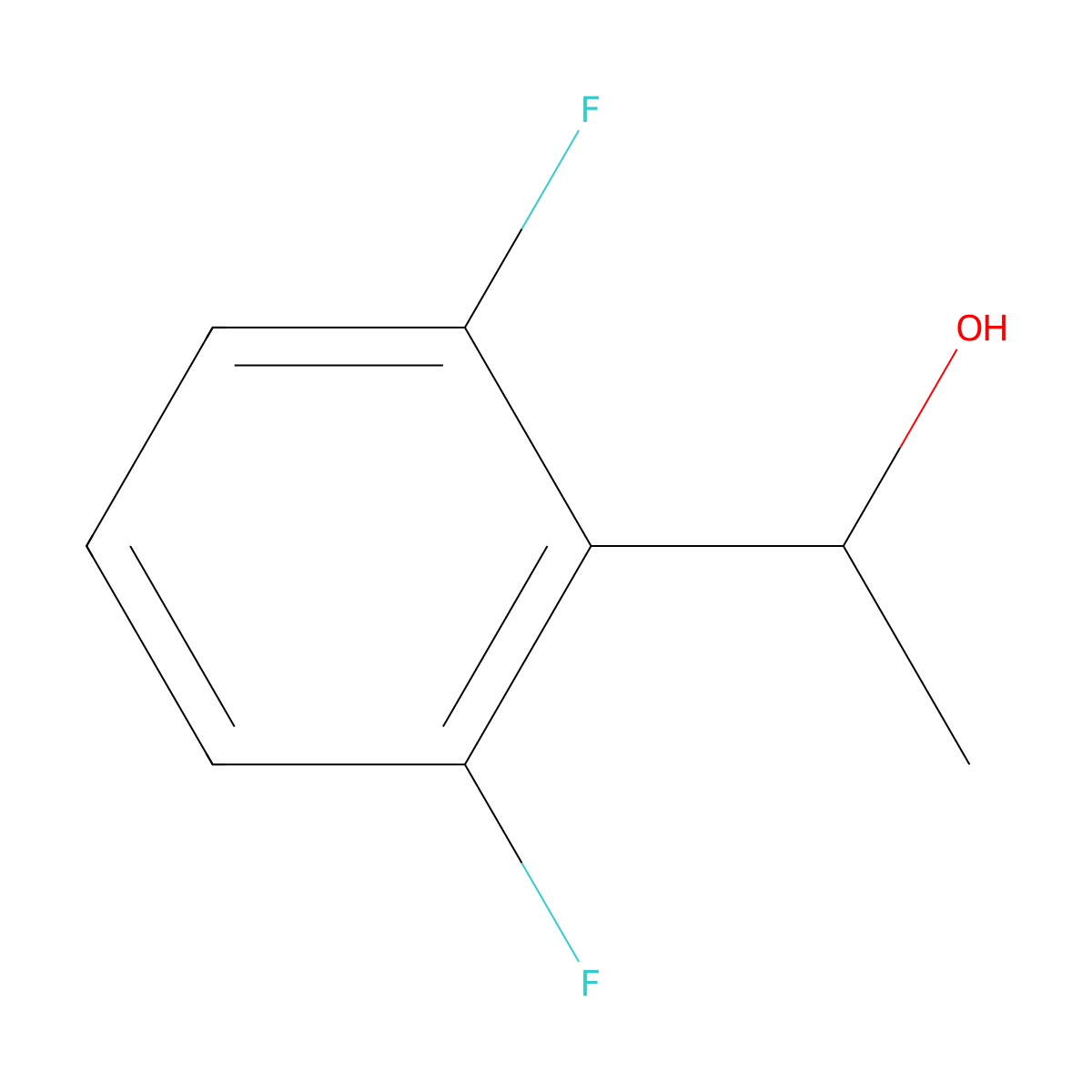 (alphaR)-2,6-Difluoro-alpha-methylbenzenemethanol molecular structure, CAS 126534-39-2