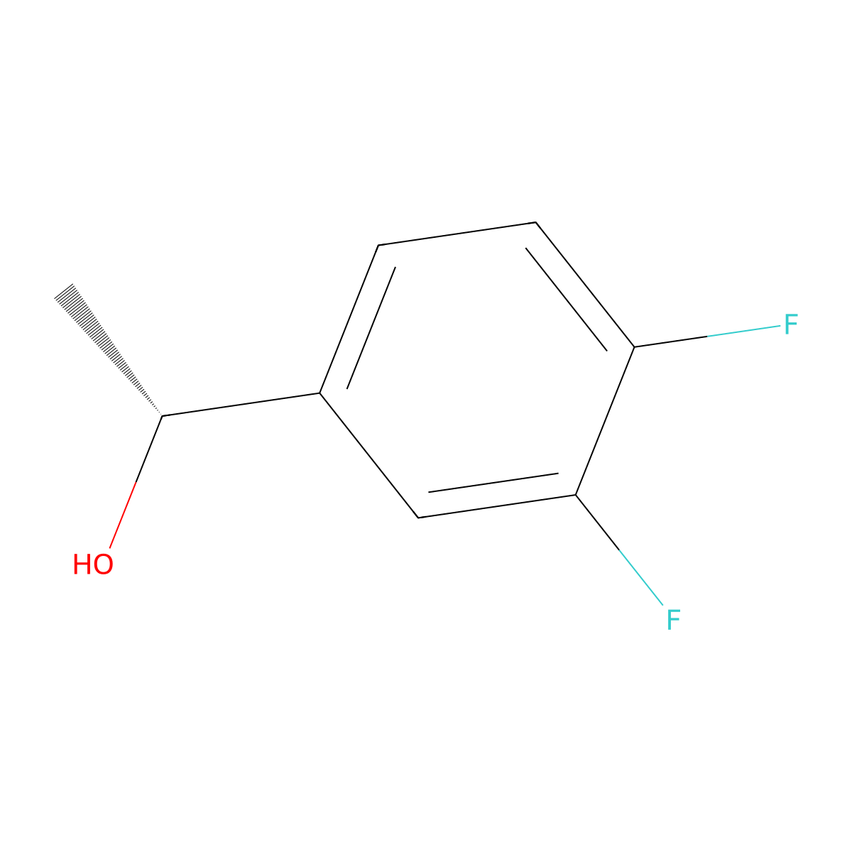 (1R)-1-(3,4-Difluorophenyl)ethan-1-ol molecular structure, CAS 126534-41-6