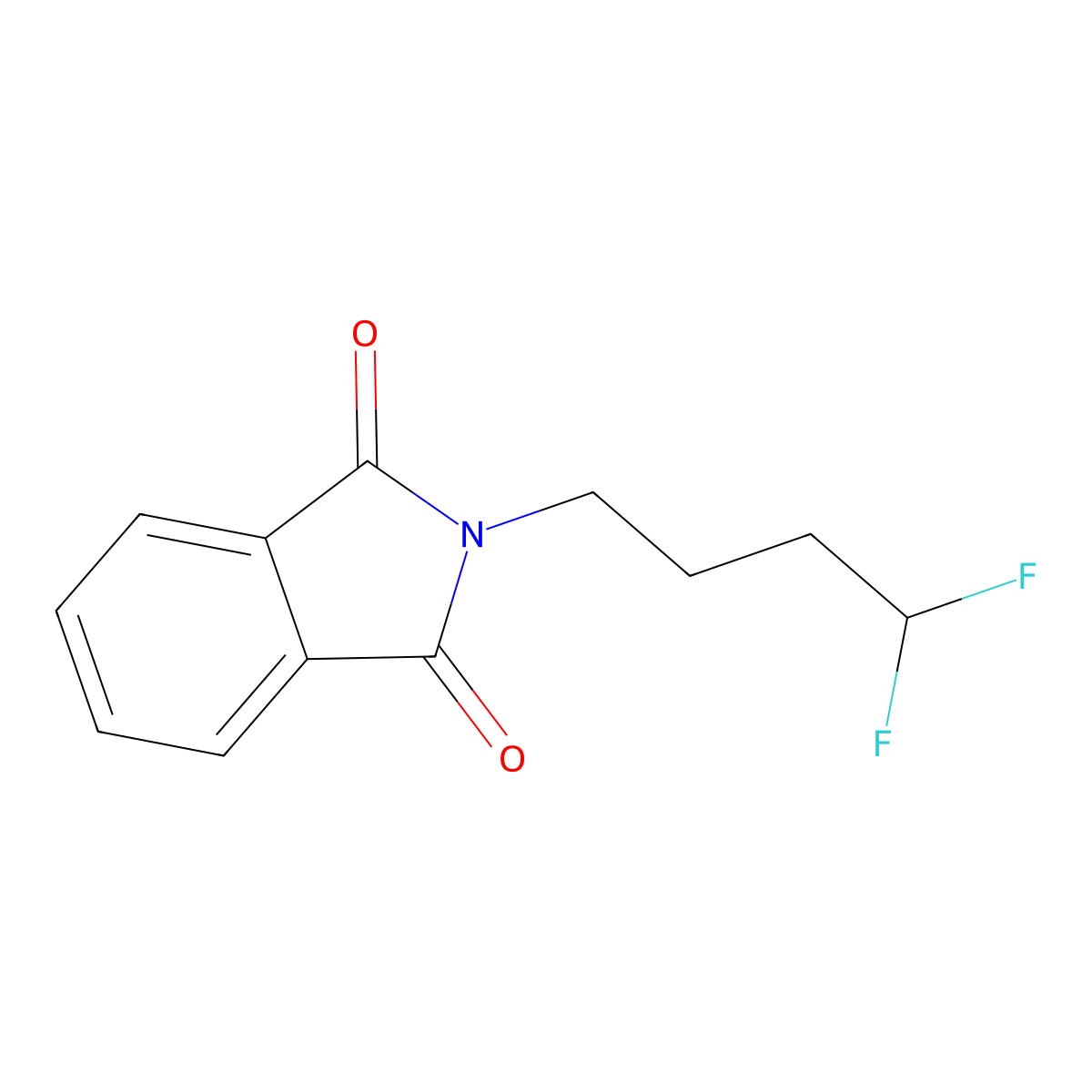 2-(4,4-Difluorobutyl)isoindoline-1,3-dione molecular structure, CAS 1265341-14-7