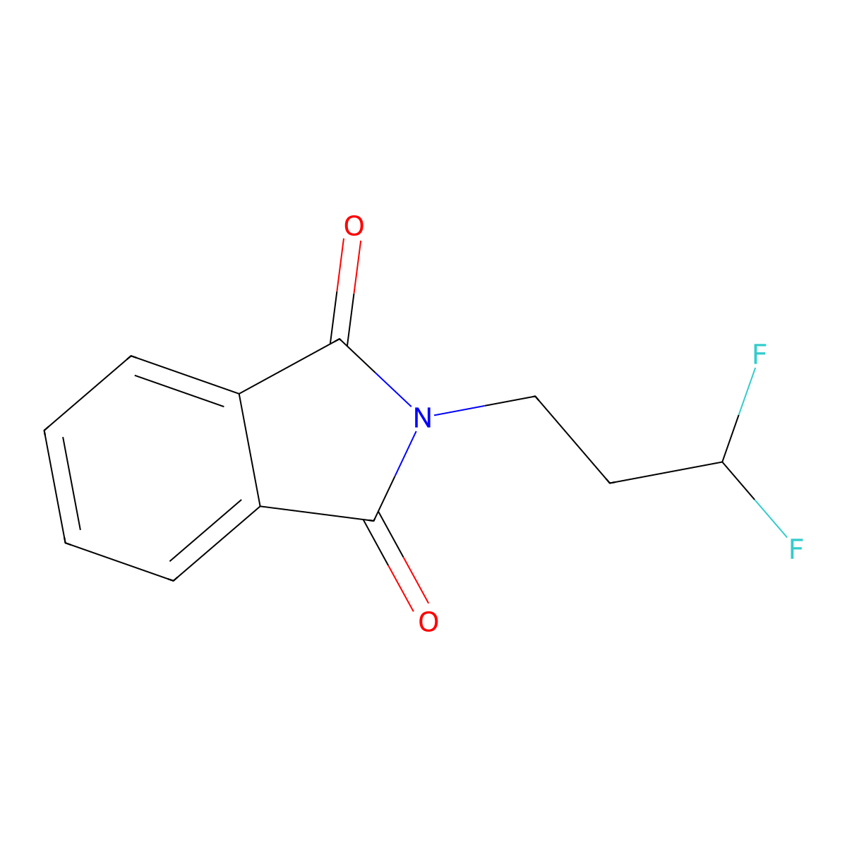 2-(3,3-Difluoropropyl)isoindoline-1,3-dione molecular structure, CAS 1265341-16-9