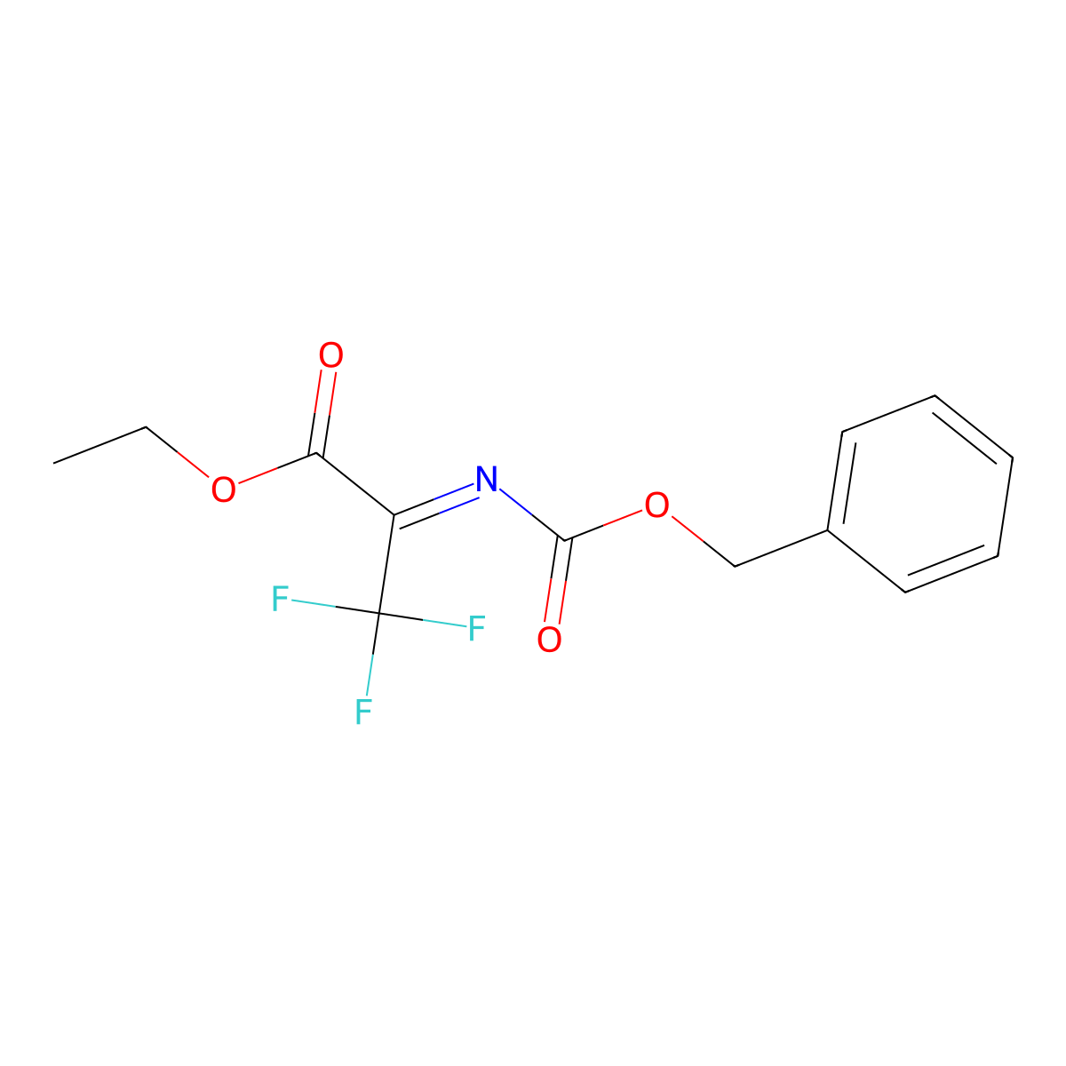 Ethyl 2-{[(benzyloxy)carbonyl]imino}-3,3,3-trifluoropropanoate molecular structure, CAS 126535-92-0