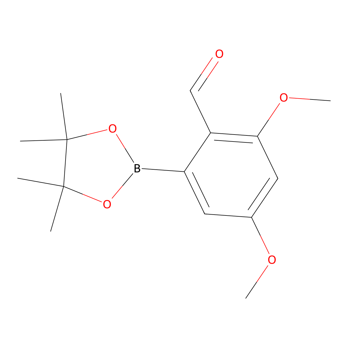 2,4-Dimethoxy-6-(4,4,5,5-tetramethyl-1,3,2-dioxaborolan-2-yl)benzaldehyde molecular structure, CAS 1265360-45-9