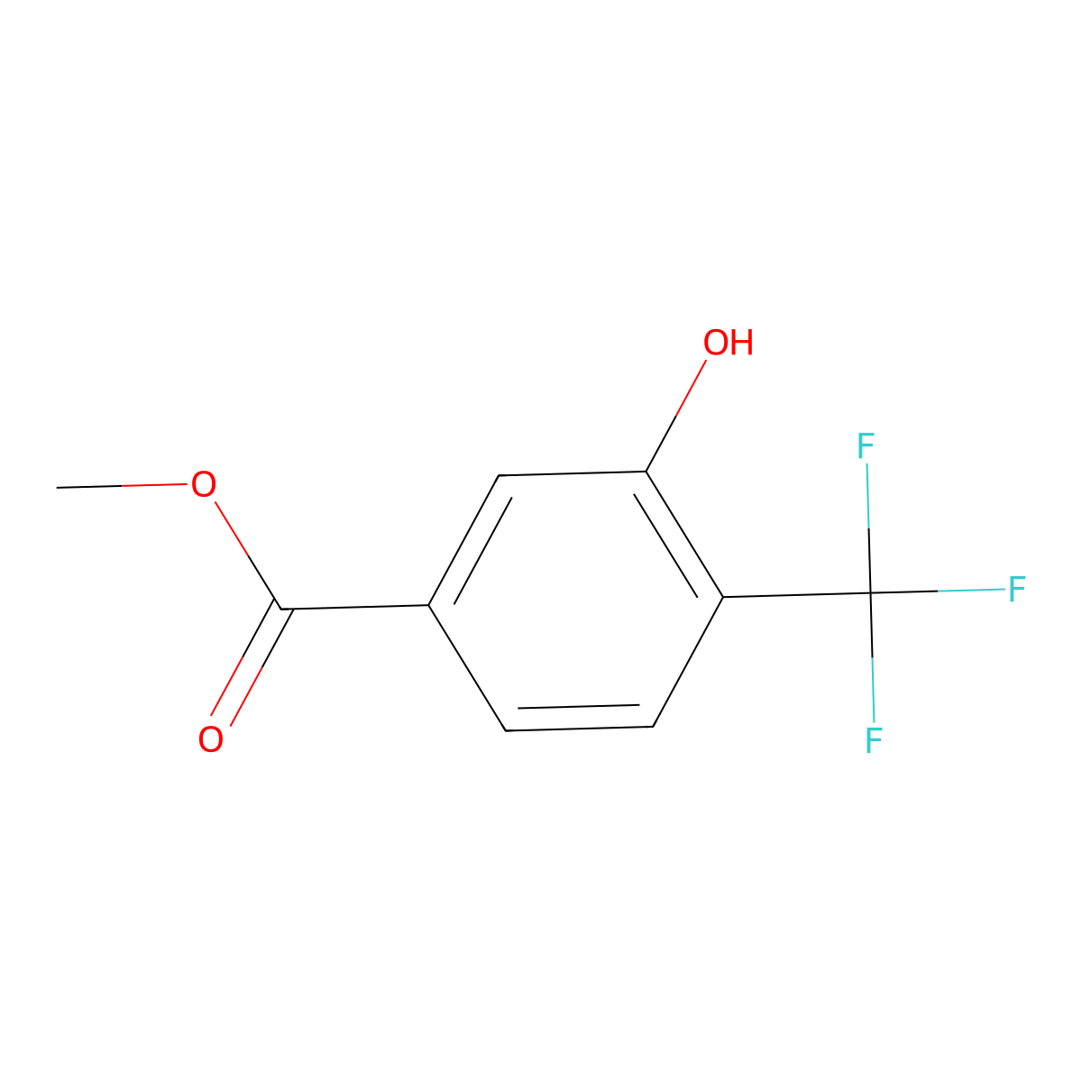 Methyl 3-hydroxy-4-(trifluoromethyl)benzoate molecular structure, CAS 126541-88-6