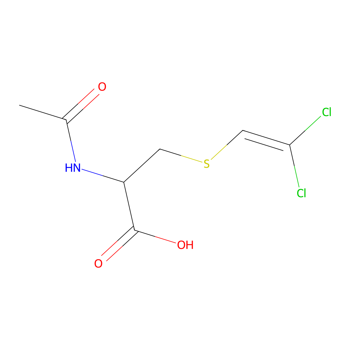 N-acetyl-(2,2-dichlorovinyl)cysteine molecular structure, CAS 126543-43-9