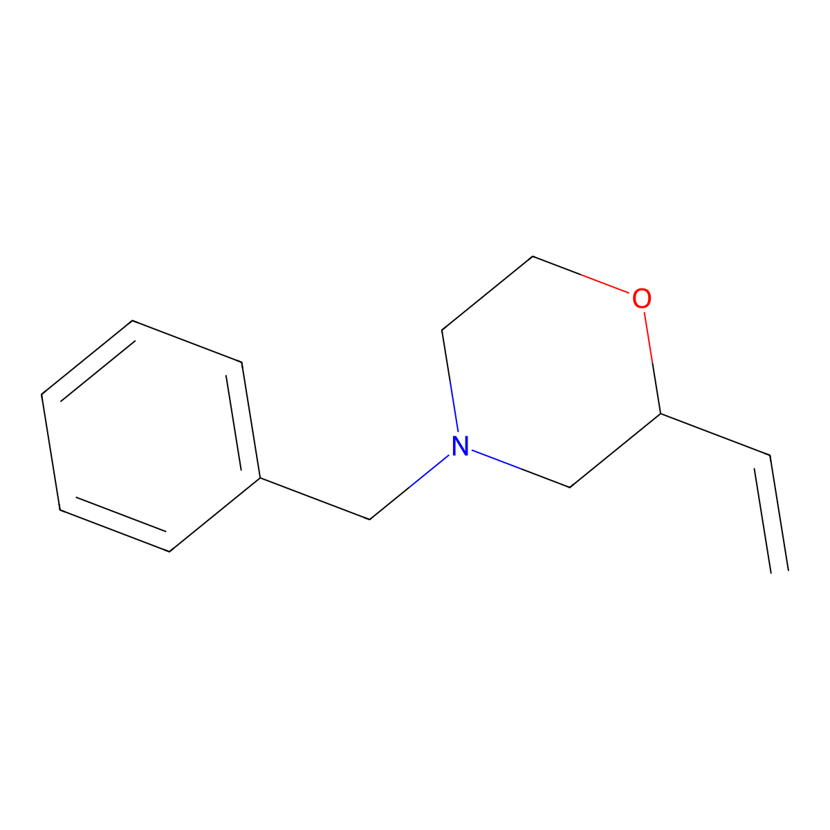 4-Benzyl-2-vinyl-morpholine molecular structure, CAS 126544-43-2