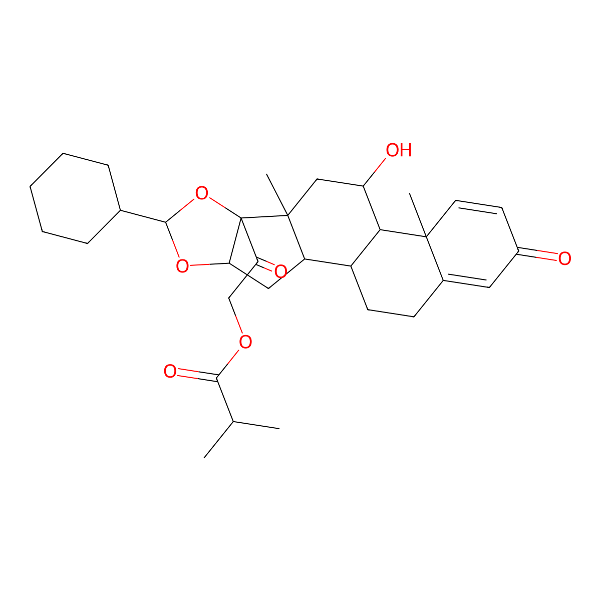 Ciclesonide molecular structure, CAS 126544-47-6