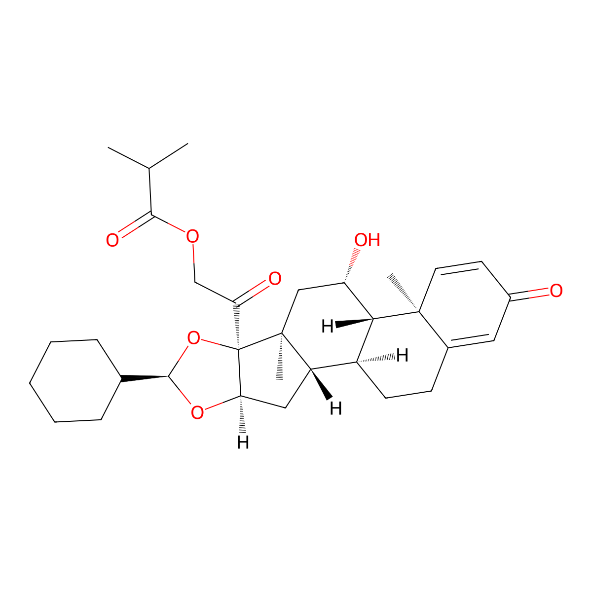 Ciclesonide molecular structure, CAS 126544-47-6